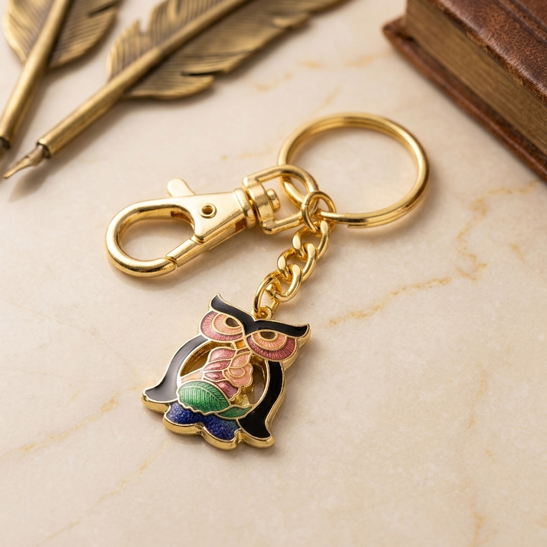 Hollow Cloisonné Enamel Key Chain